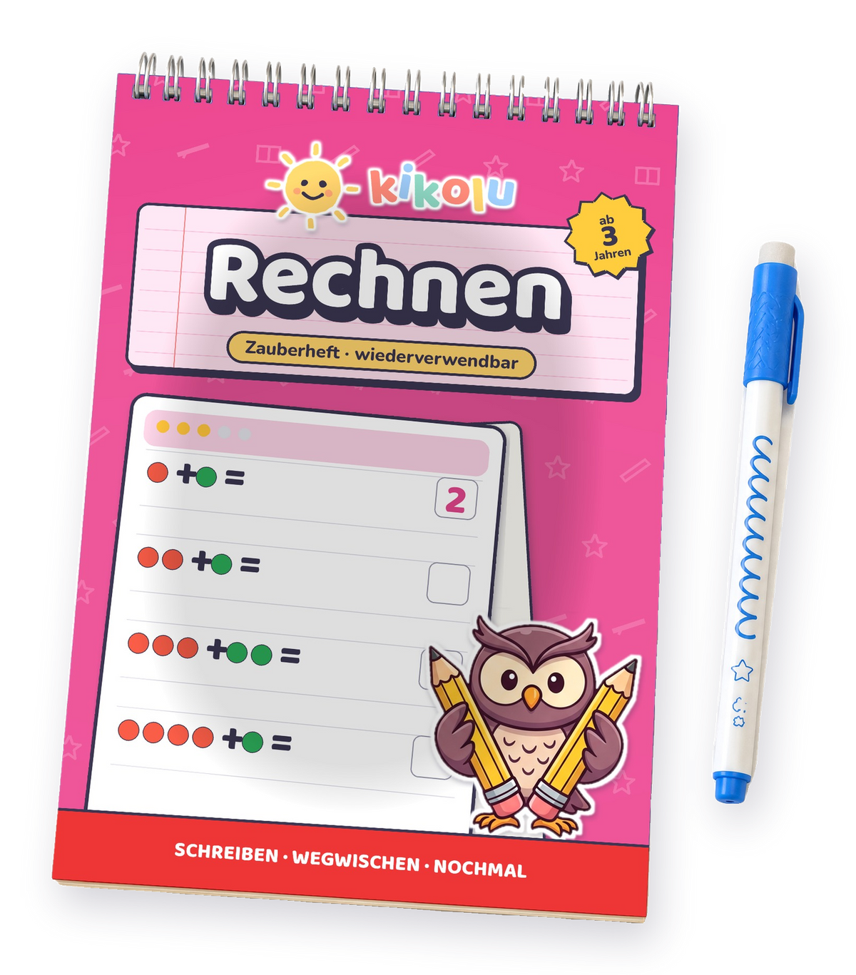 kikolu Zauberheft Rechnen mit Zauberstift